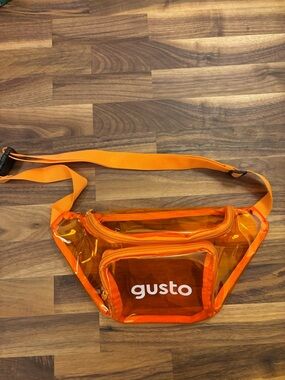 Transparent Orange Crossbody Belt Bag